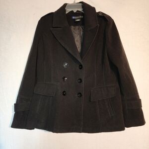 Stylish Women's Black Pea Coat
